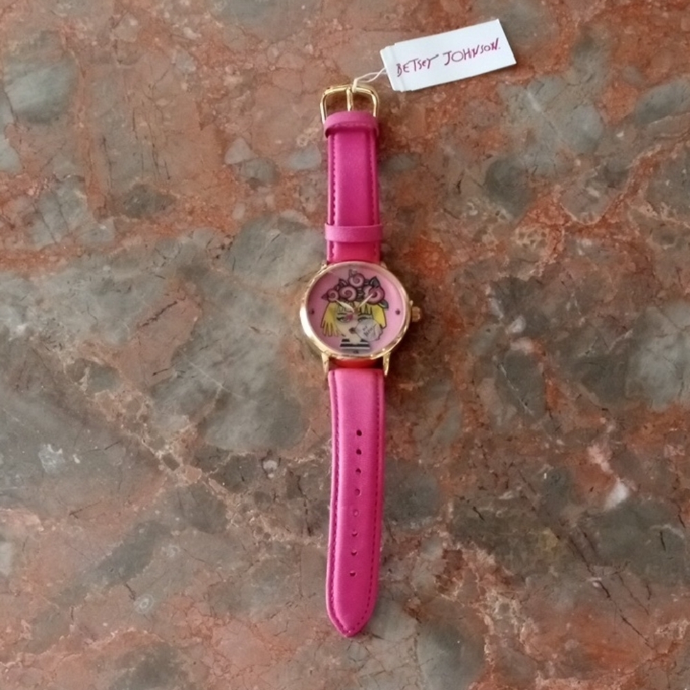 Betsey Johnson Pink Floral Women's Watch